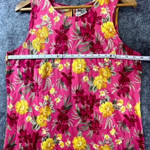 Vintage Ease Sport Shift Dress Womens 14 Pink Yellow Play Bright Boho Cheerful - Picture 6 of 6